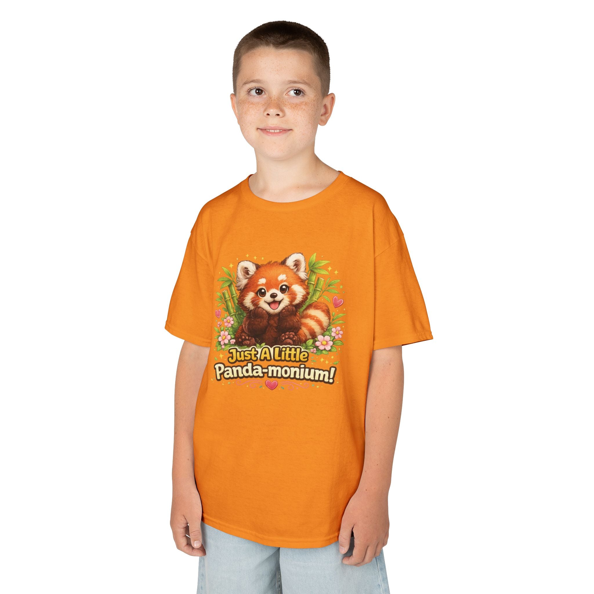 Red Panda Illustration Kids T-Shirt | "Just A Little Panda-monium"