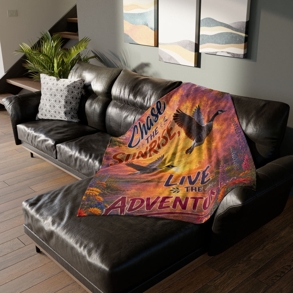Chase the Sunrise — Adventure Fleece Blanket