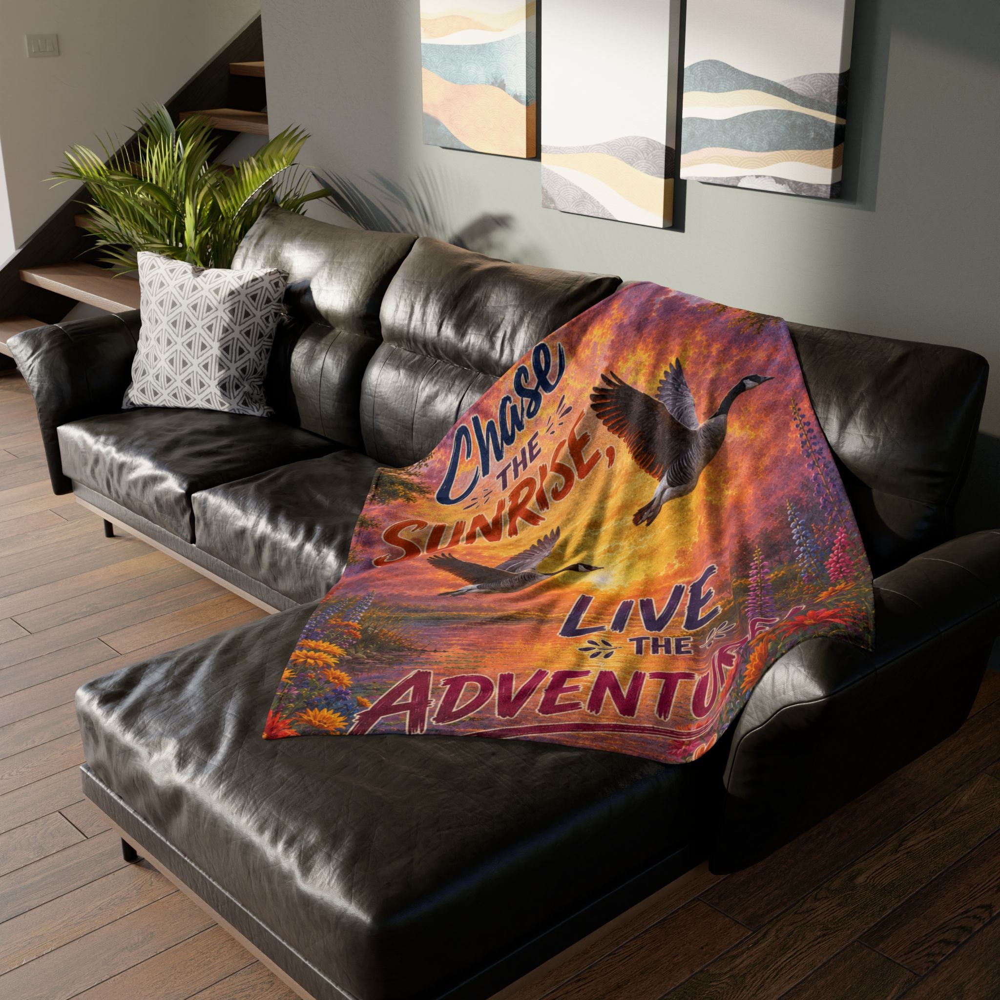 Chase the Sunrise — Adventure Fleece Blanket