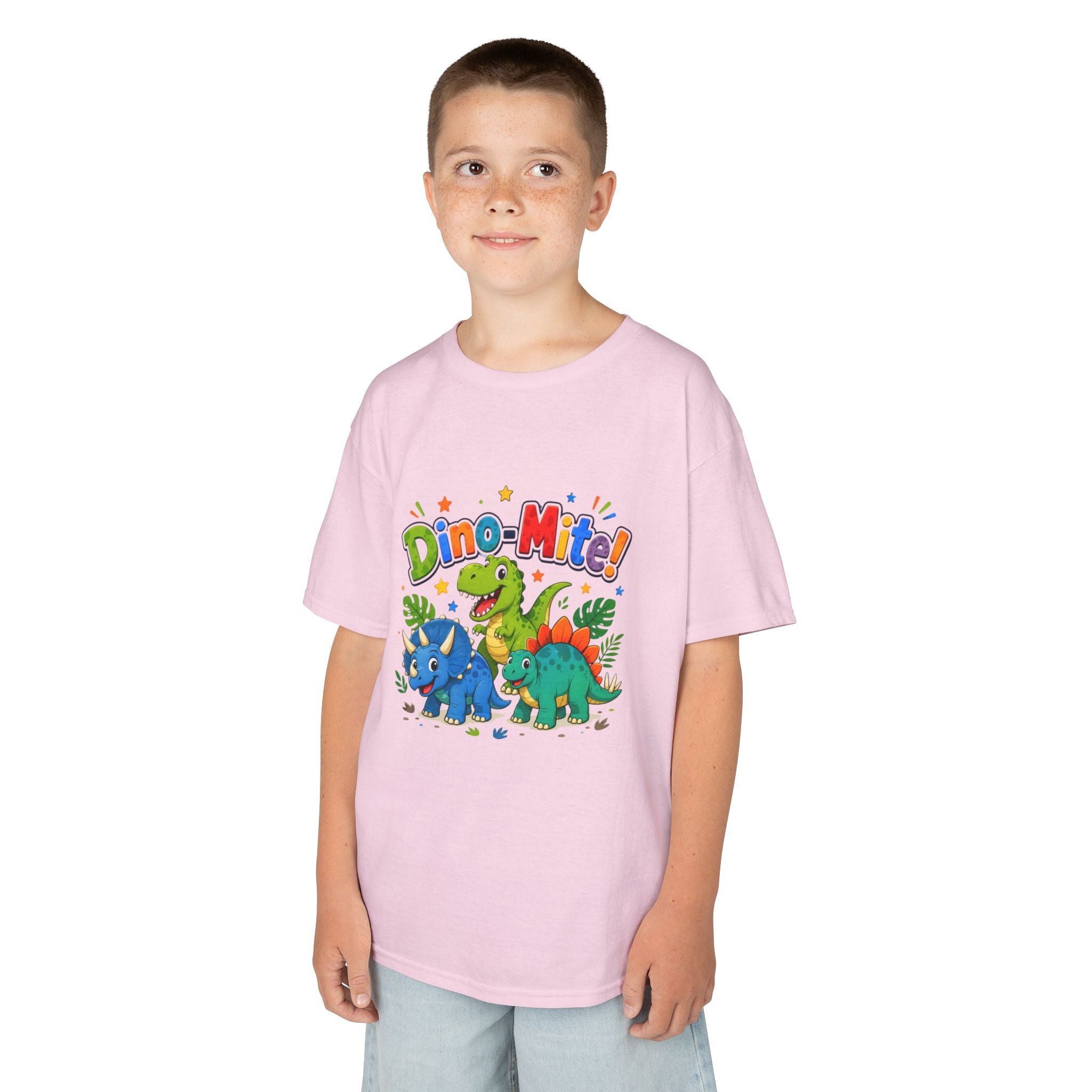Kids T-Shirt - "Dino-Mite!" Colorful Dino Crew Tee for Toddlers & Kids