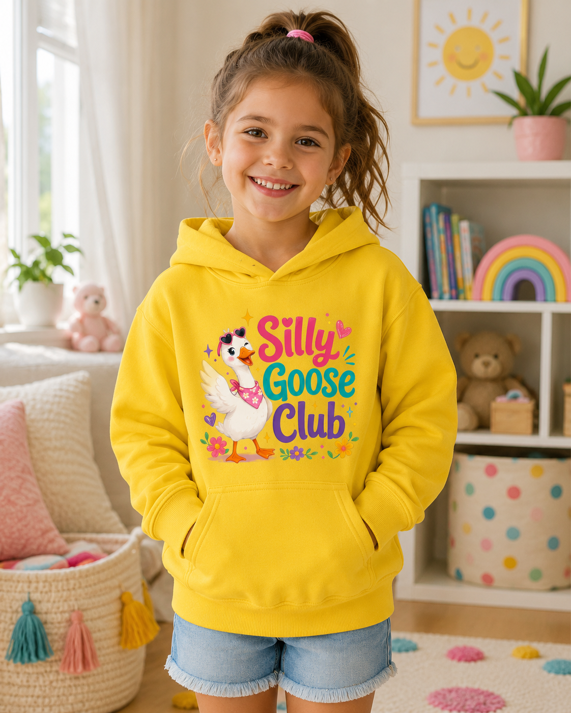 Kids Hoodie — Silly Goose Club Cute Goose Pullover for Toddlers & Kids
