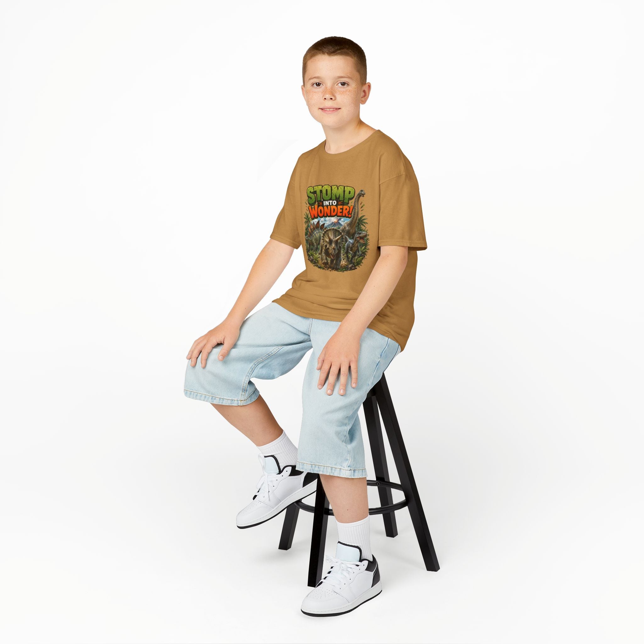 Kids T-Shirt - "Stomp Into Wonder" Dinosaur Graphic Tee