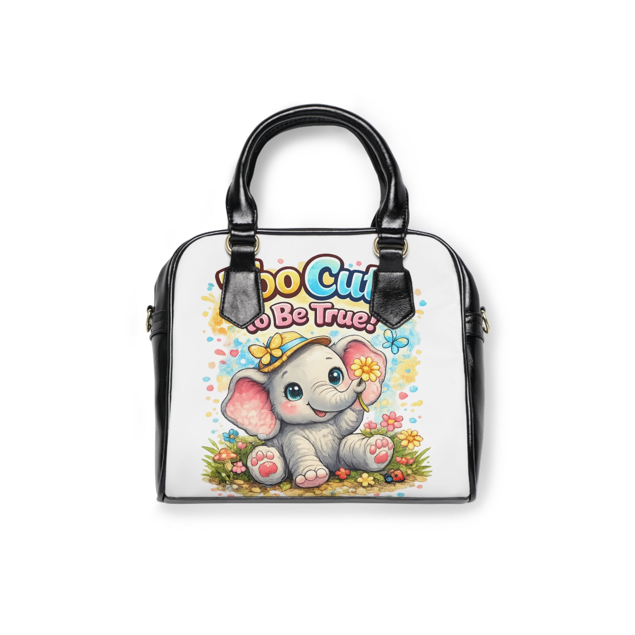 Cute Elephant Shoulder Handbag — "Too Cute to Be True" Floral Satchel
