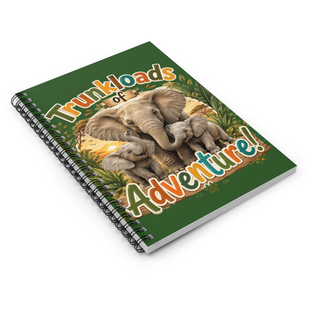 Adventure Elephant Spiral Notebook — "Trunkloads of Adventure!" Ruled Journal for Kids & Travelers