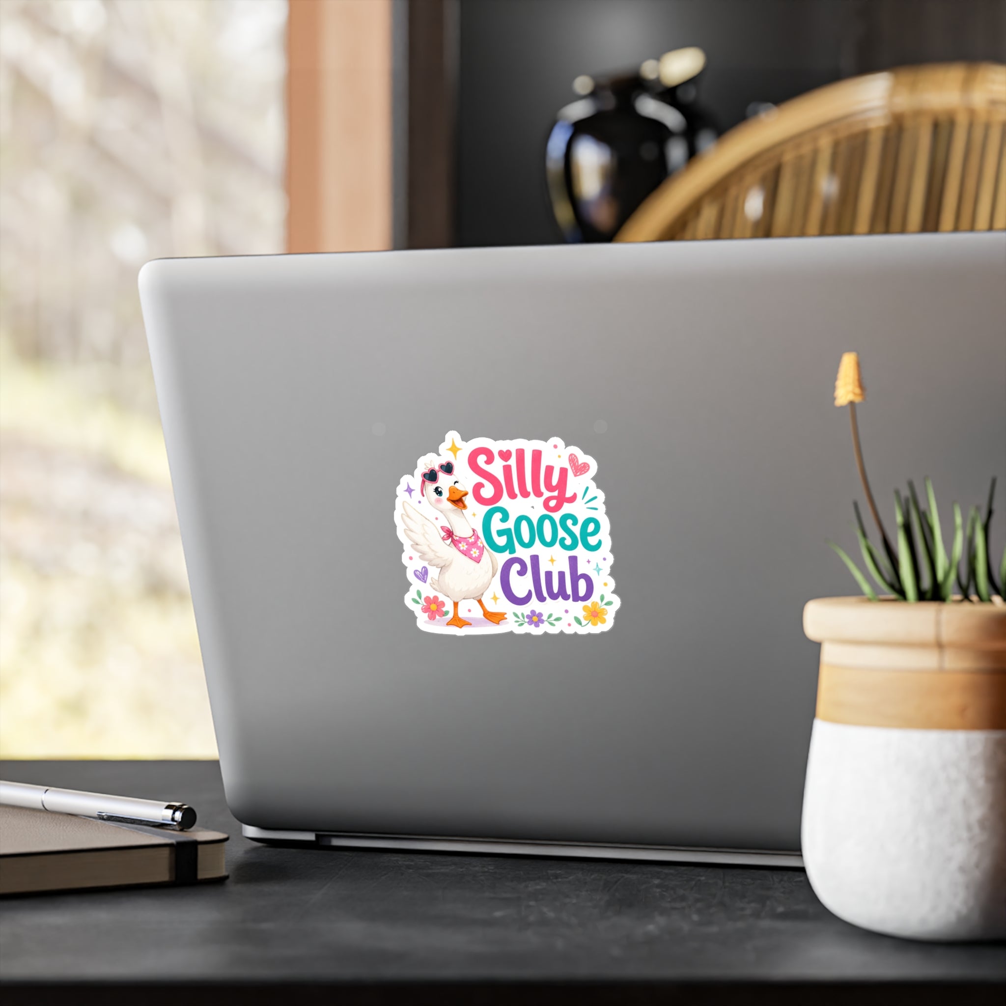 Silly Goose Club Vinyl Sticker — Cute Kiss-Cut Decal for Laptops, Water Bottles & Kids’ Gifts