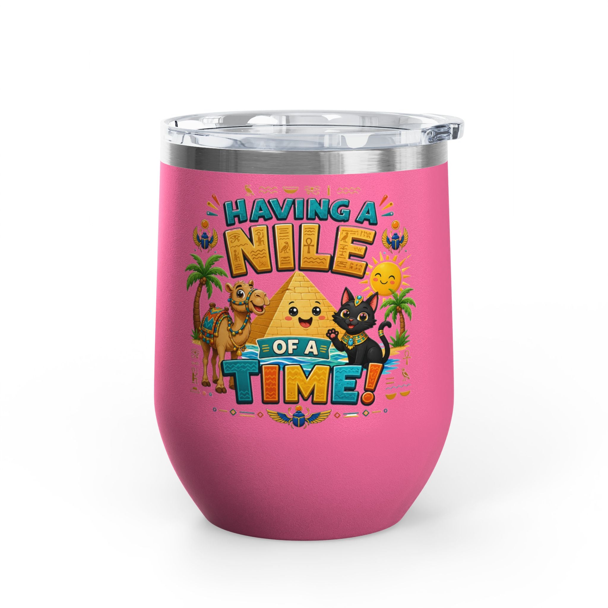 "Having a Nile of a Time" Cute Egyptian Pyramid Cat & Camel 12oz