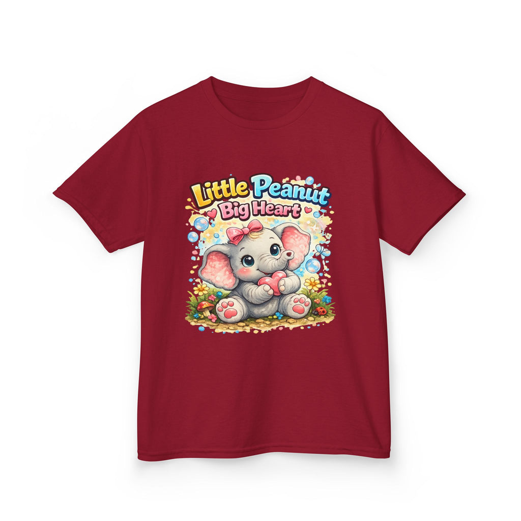 Kids Tee — "Little Peanut Big Heart" Cute Baby Elephant Shirt for Toddlers