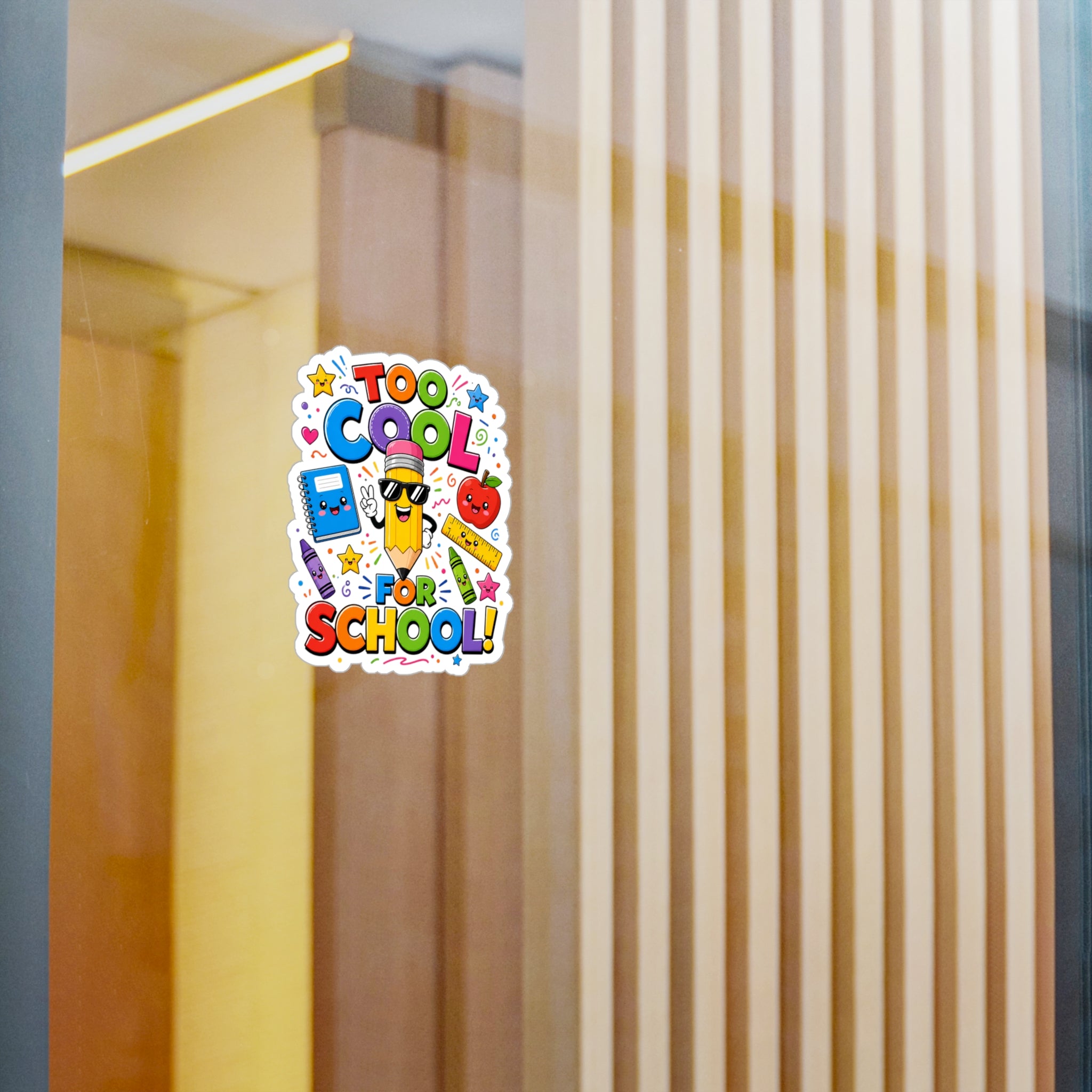 Too Cool for School sticker | Kiss-Cut Vinyl Decal
