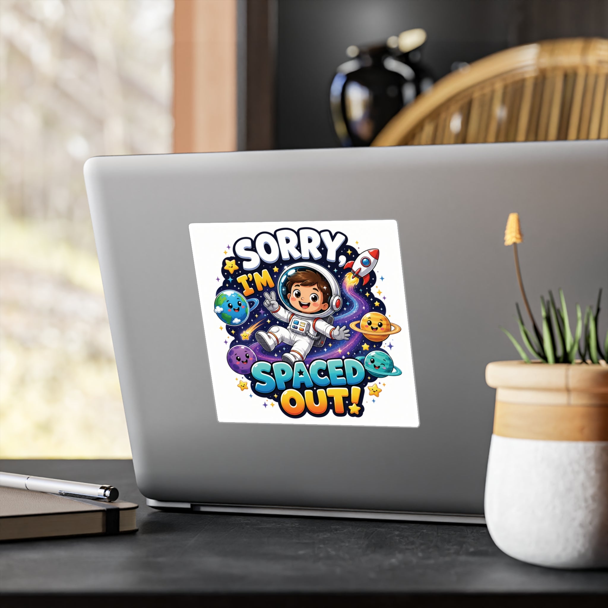Sorry I’m Spaced Out! Astronaut Kids Vinyl Sticker