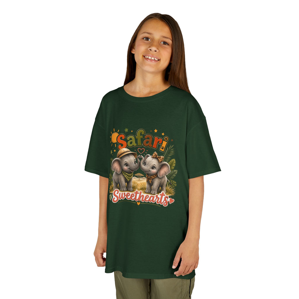 Kids Safari Sweethearts Tee — Cute Elephant Jungle Graphic T-Shirt