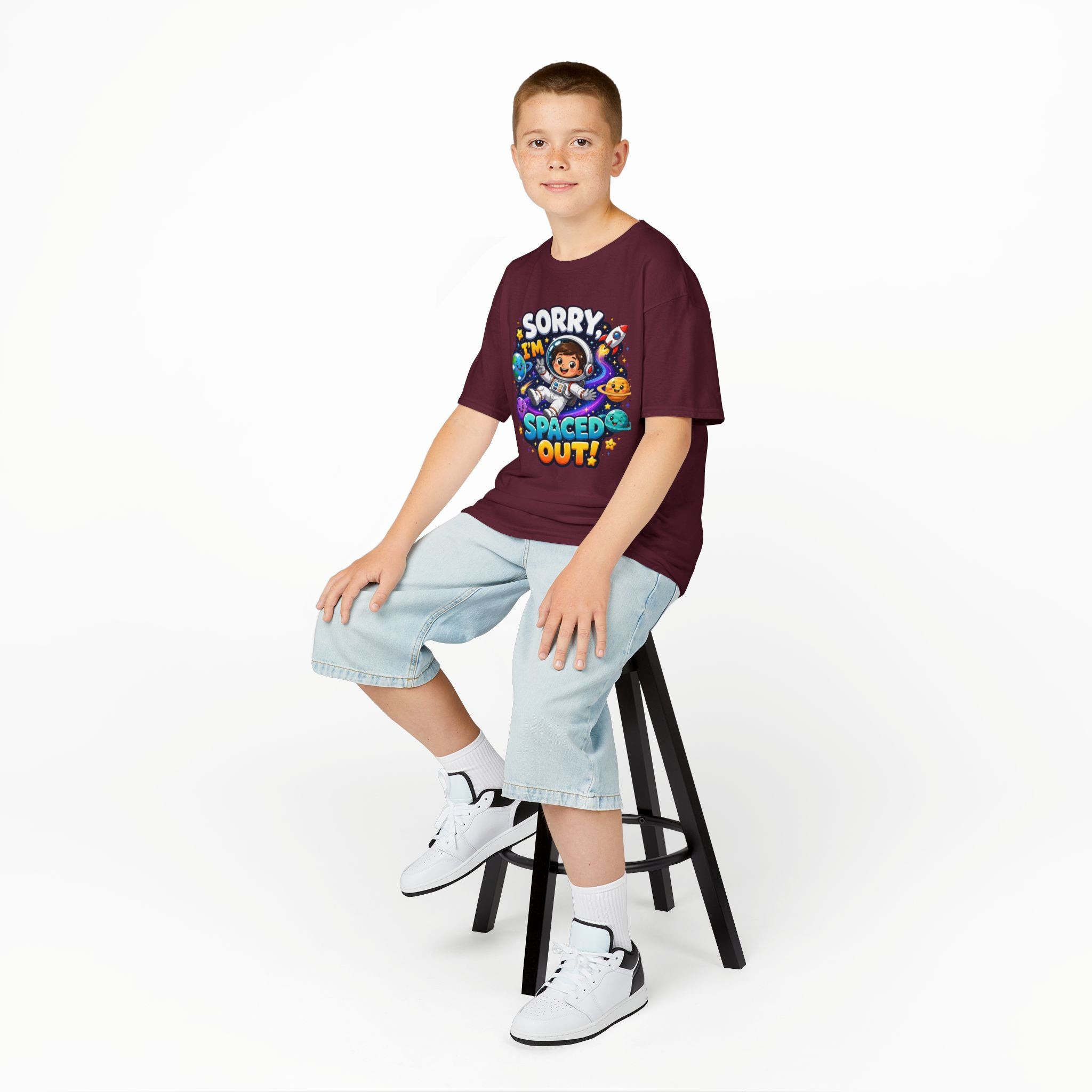 Spaced Out Kids T-Shirt — "Sorry I'm Spaced Out!" Cute Space Astronaut Tee