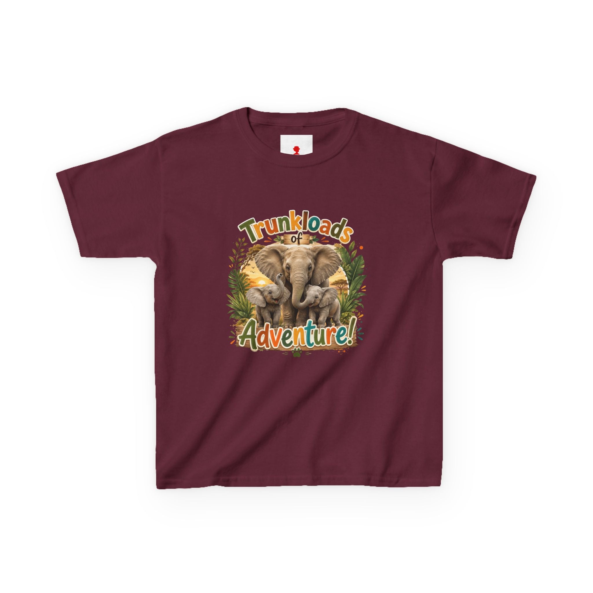 Kids Tee - "Trunkloads of Adventure" Elephant Graphic