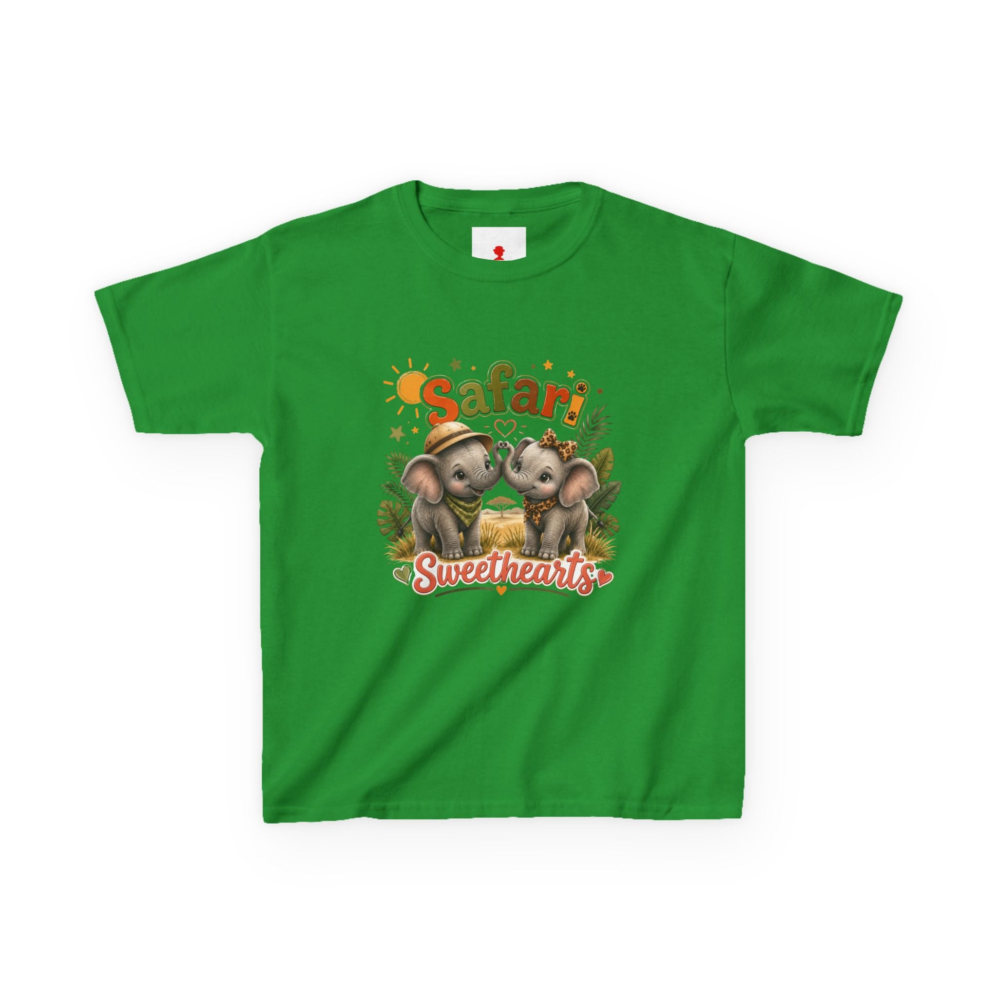 Kids Safari Sweethearts Tee — Cute Elephant Jungle Graphic T-Shirt