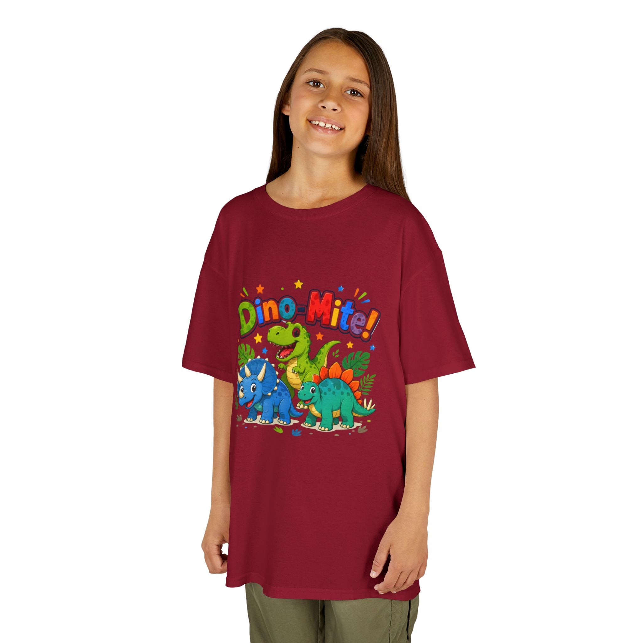 Kids T-Shirt - "Dino-Mite!" Colorful Dino Crew Tee for Toddlers & Kids