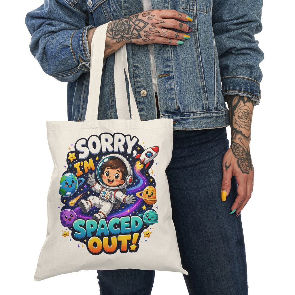 Sorry I’m Spaced Out! Cute Astronaut Tote Bag
