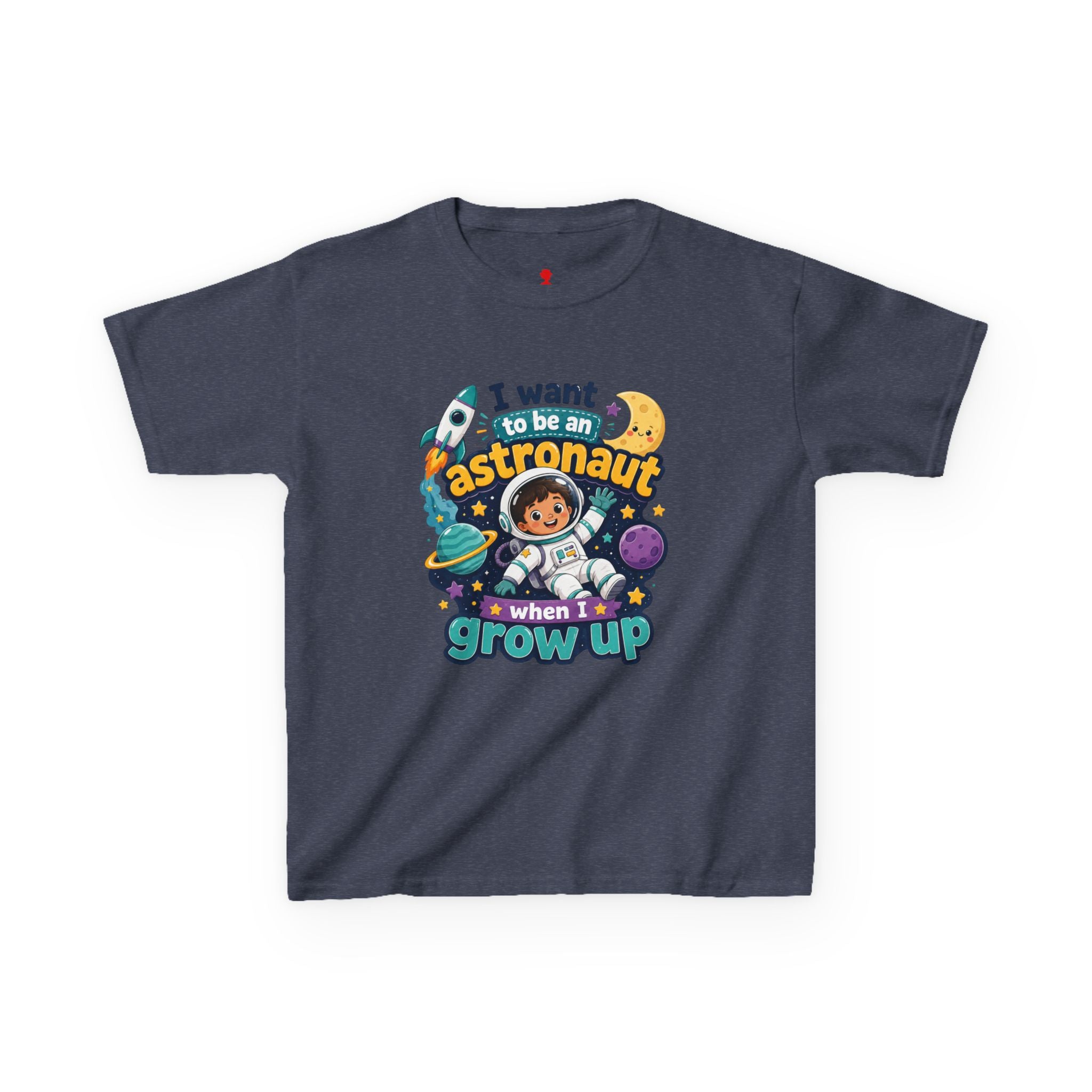 Kids Astronaut T-Shirt — "I Want to Be an Astronaut When I Grow Up" Space Tee