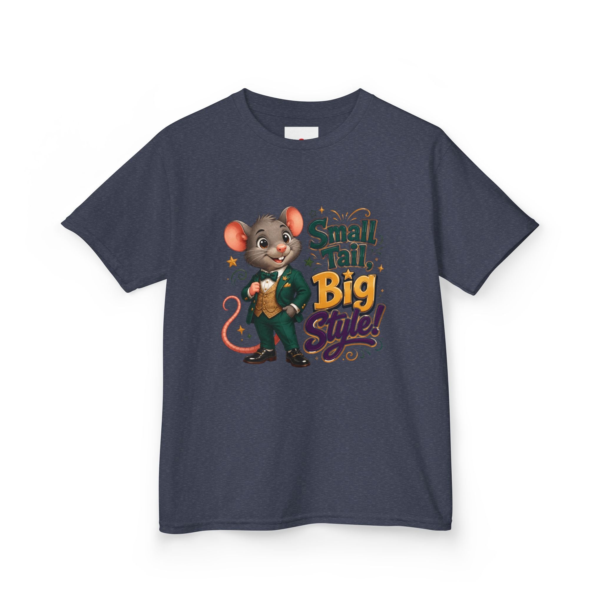 Kids T-Shirt — “Small Tail, Big Style!” Cartoon Mouse Graphic Tee