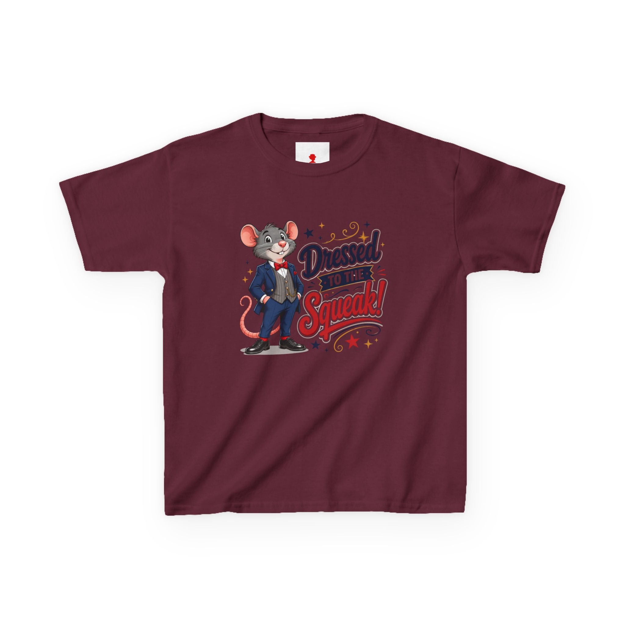 Kids Tee — "Dressed to the Squeak" Cartoon Mouse Graphic