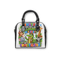 Shoulder Handbag — Cute Alligator Investigator Kids Zoo Purse (What Do You Call An Alligator In A Vest? An Investigator!)