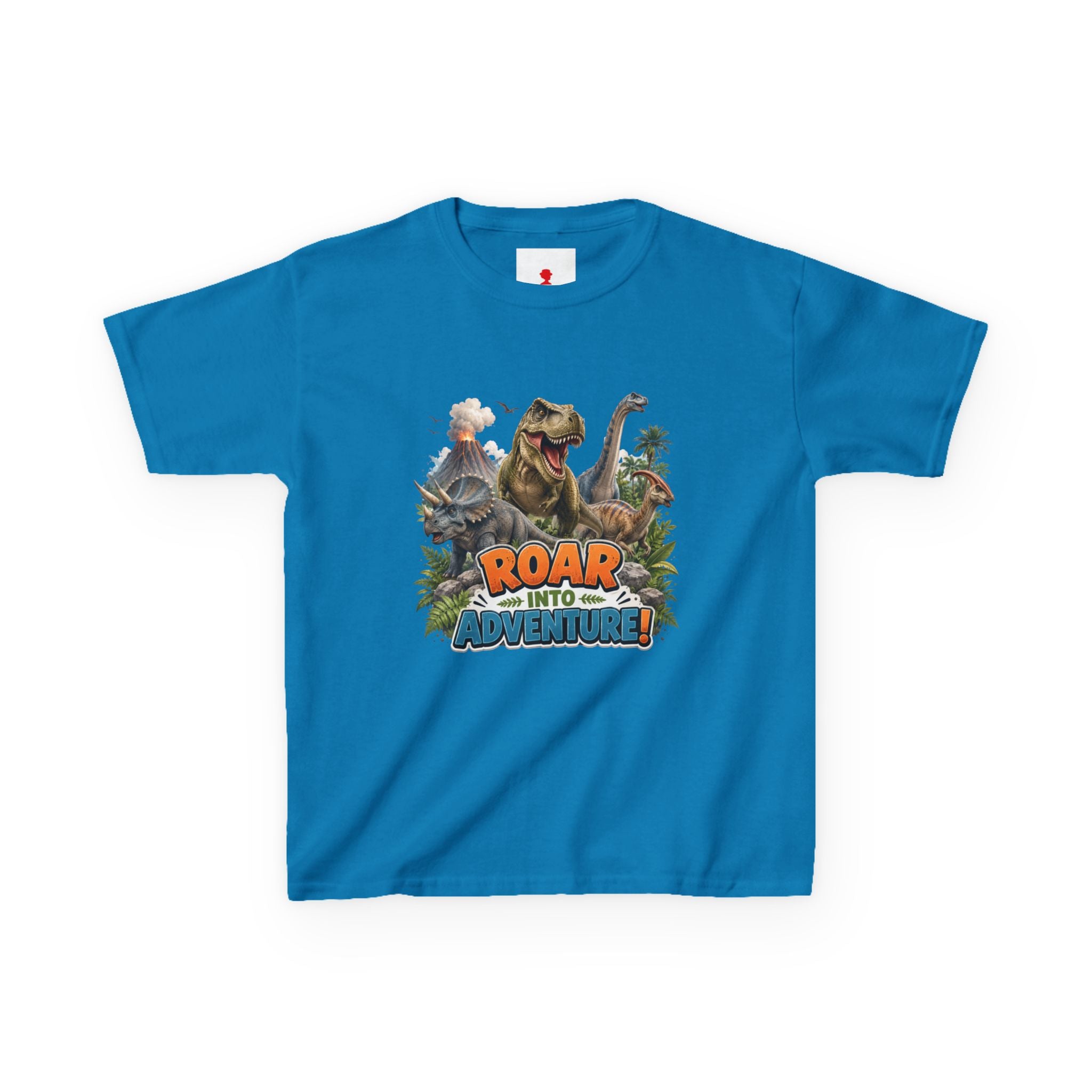 Kids Dinosaur Tee - "Roar Into Adventure" Graphic Shirt for Boys & Girls