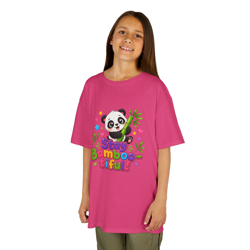 Kids Panda 'Stay Bambootiful!' T-Shirt — Cute Bamboo Forest Tee for Boys & Girls