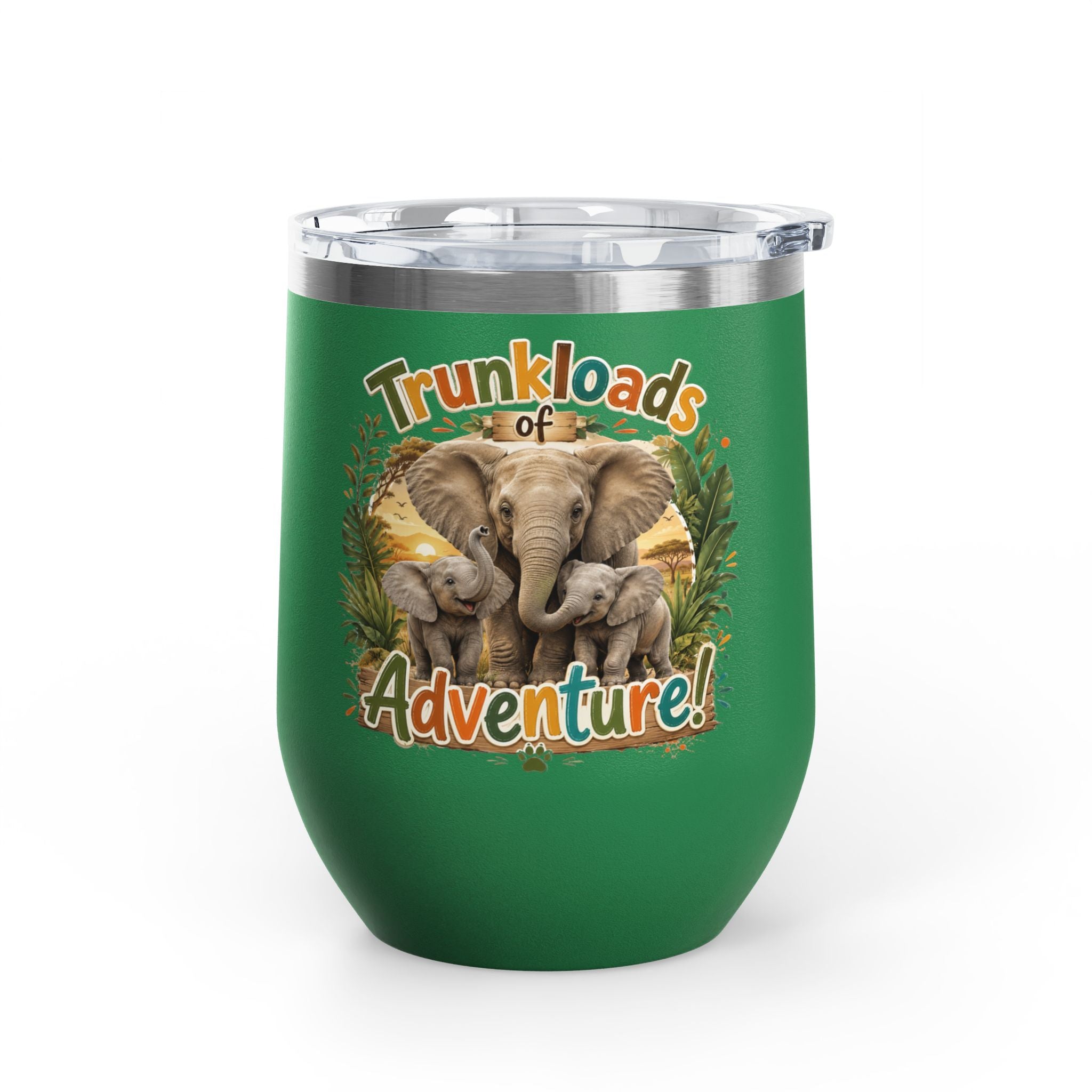 Elephant 'Trunkloads of Adventure' 12oz Tumbler