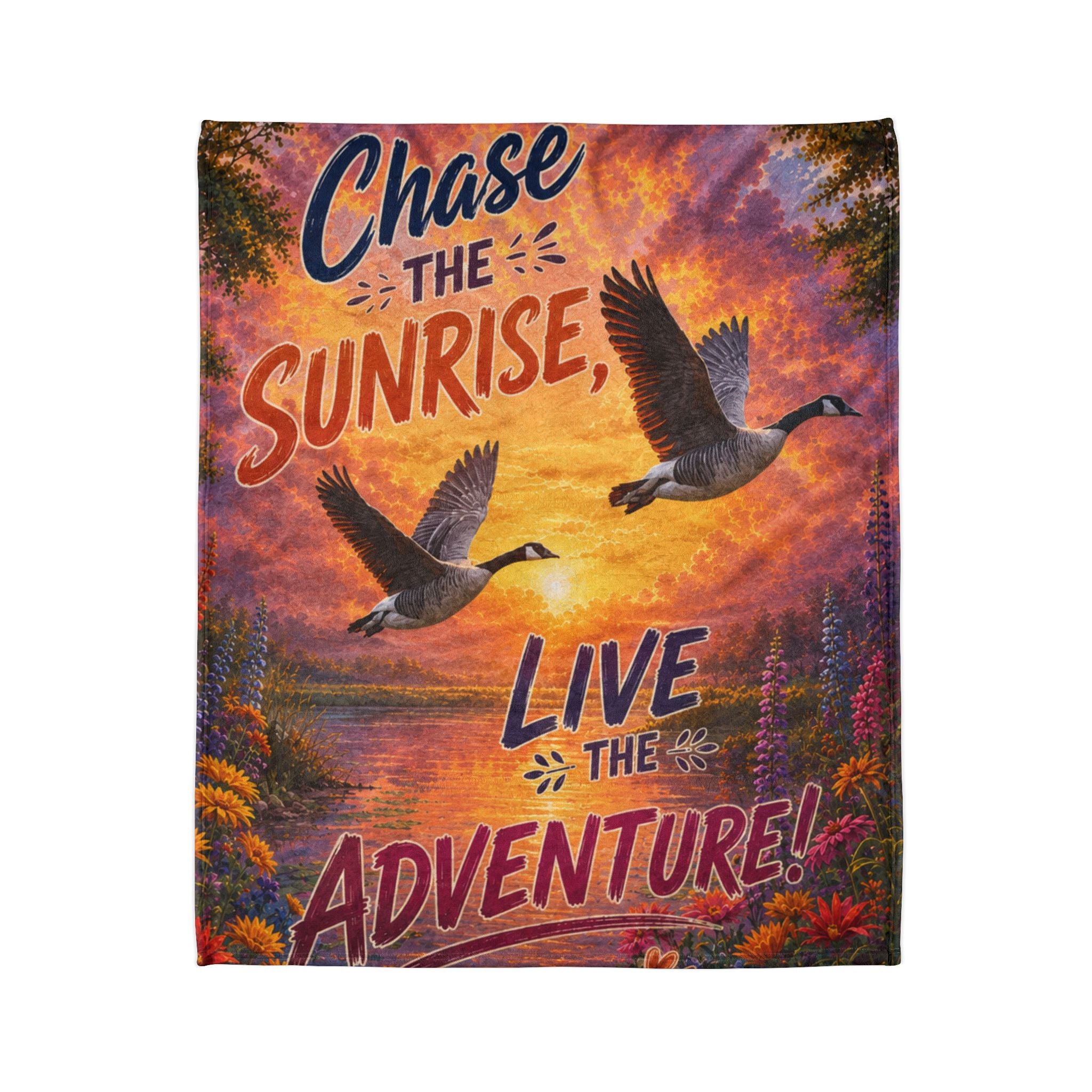 Chase the Sunrise — Adventure Fleece Blanket