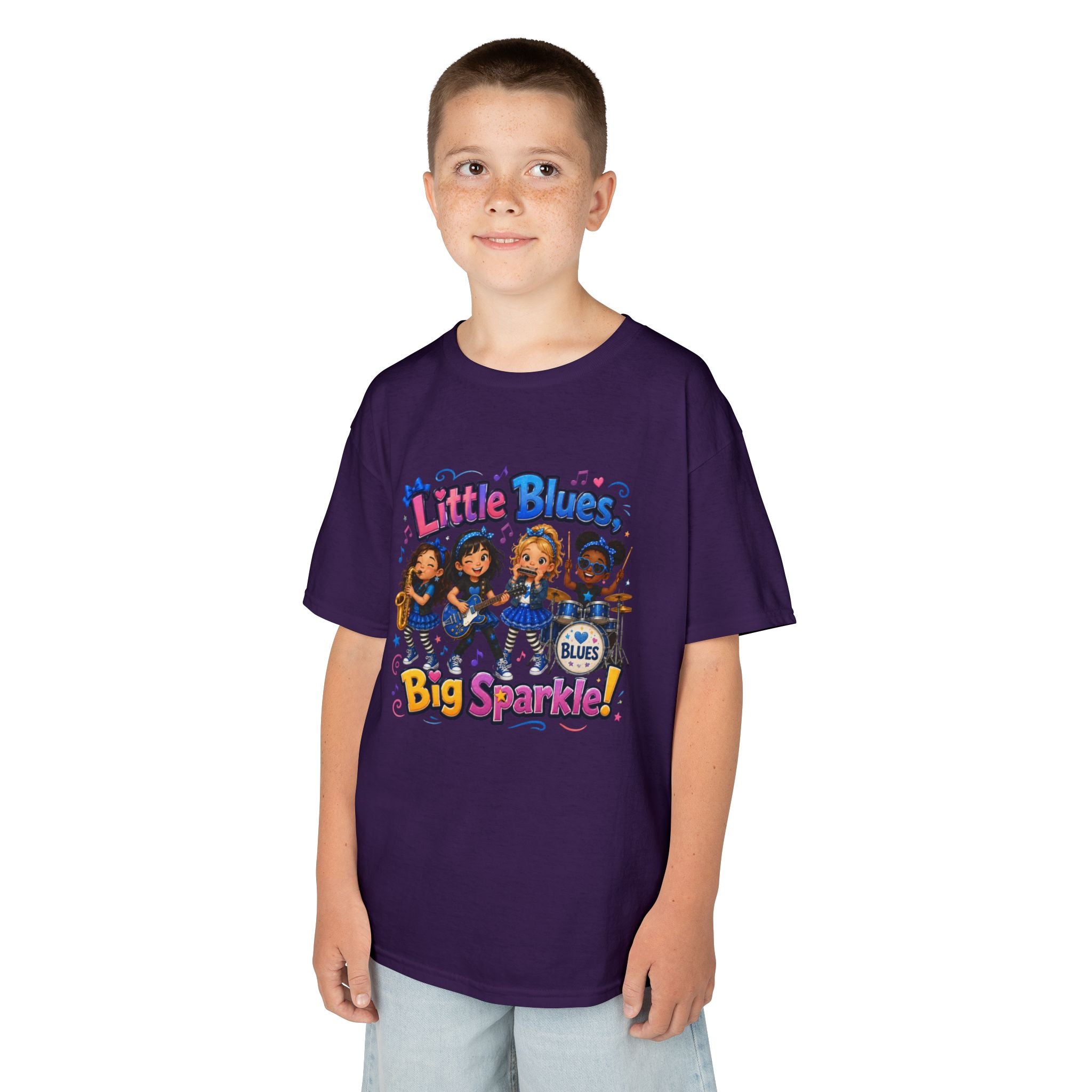 Kids Tee — "Little Blues Big Sparkle" Band Graphic