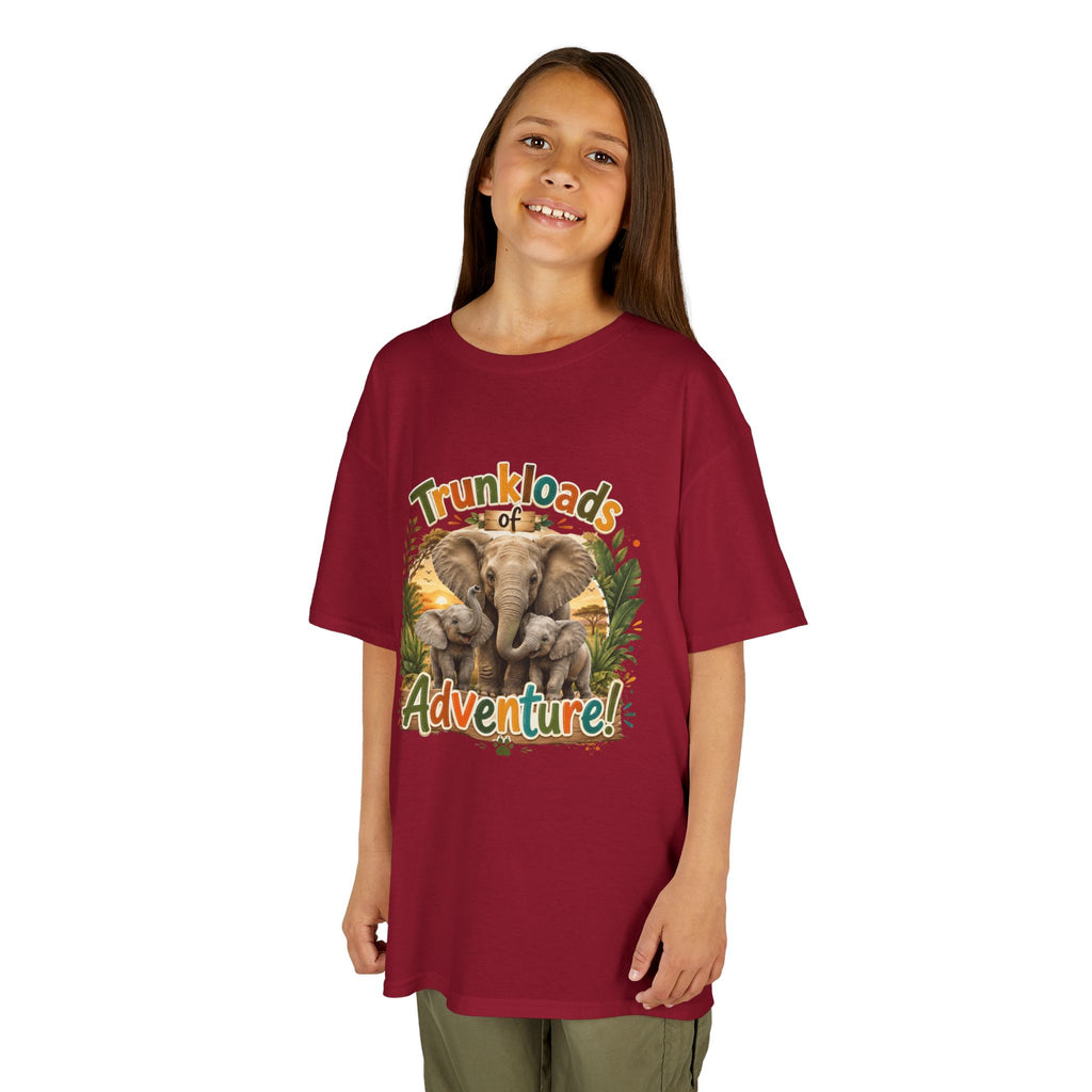 Kids Tee - "Trunkloads of Adventure" Elephant Graphic