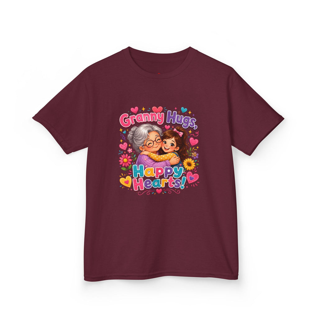 Granny Hugs Happy Hearts Tee | Grandma Grandchild Cute Illustration