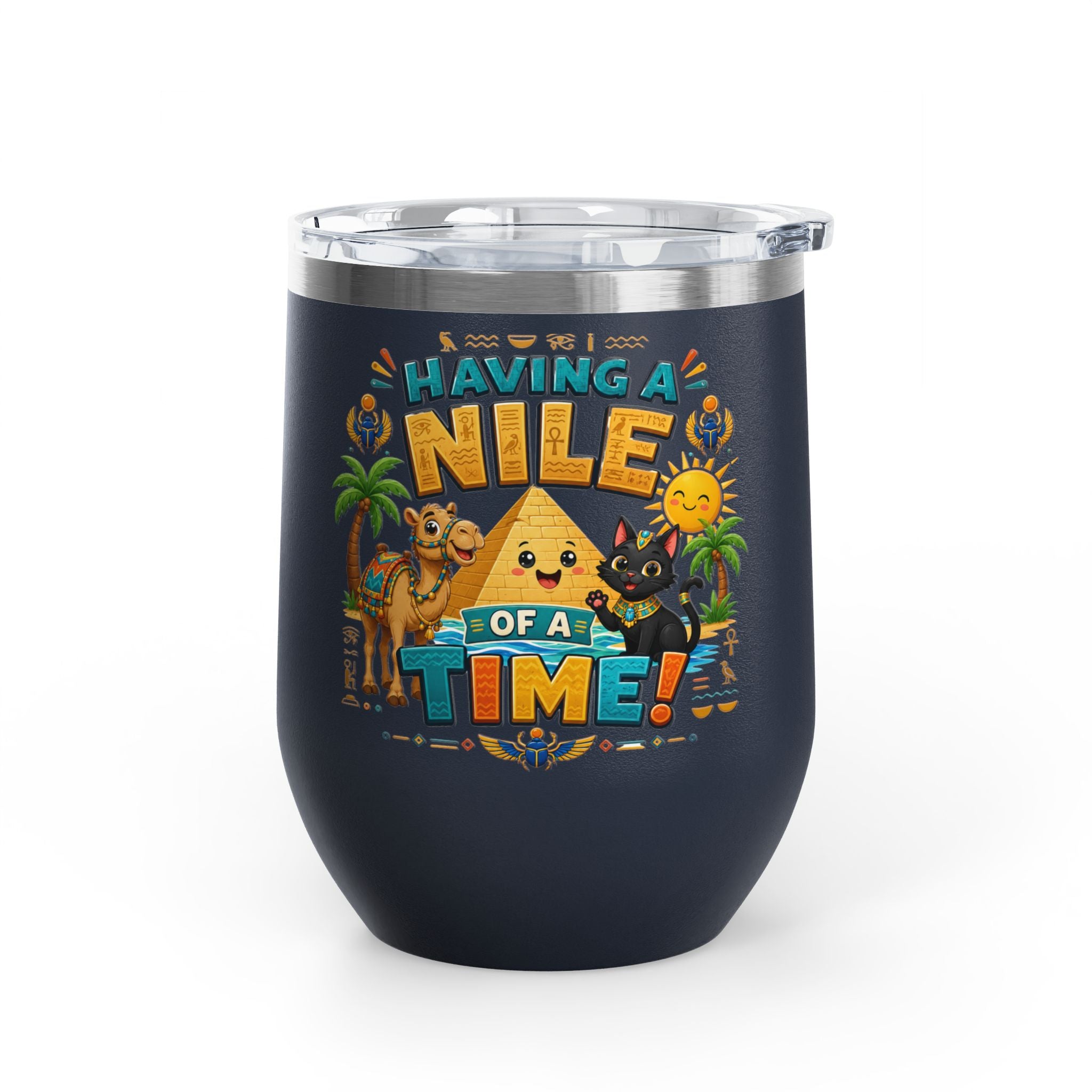 "Having a Nile of a Time" Cute Egyptian Pyramid Cat & Camel 12oz