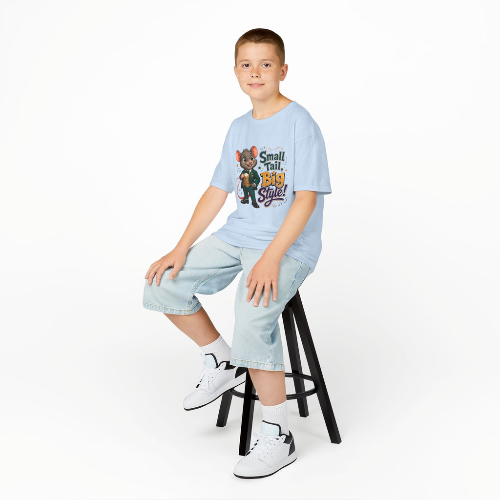 Kids T-Shirt — “Small Tail, Big Style!” Cartoon Mouse Graphic Tee