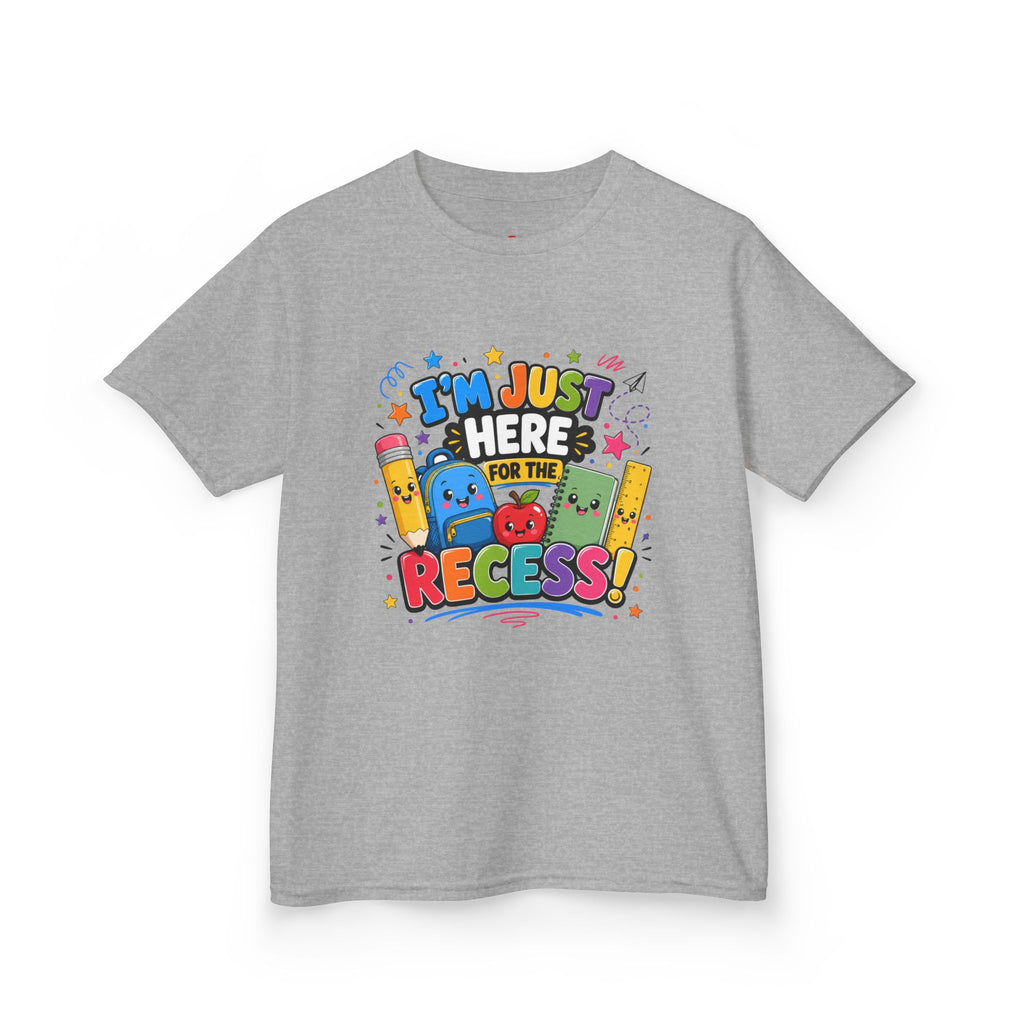 I'm Just Here for Recess Kids T-Shirt | Playful School Graphic Tee