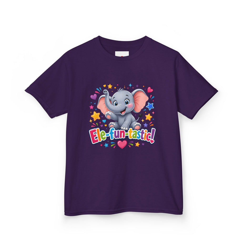 Kids T-Shirt — "Ele-fun-tastic!" Cute Elephant Graphic Tee for Toddlers, Birthday & Playtime