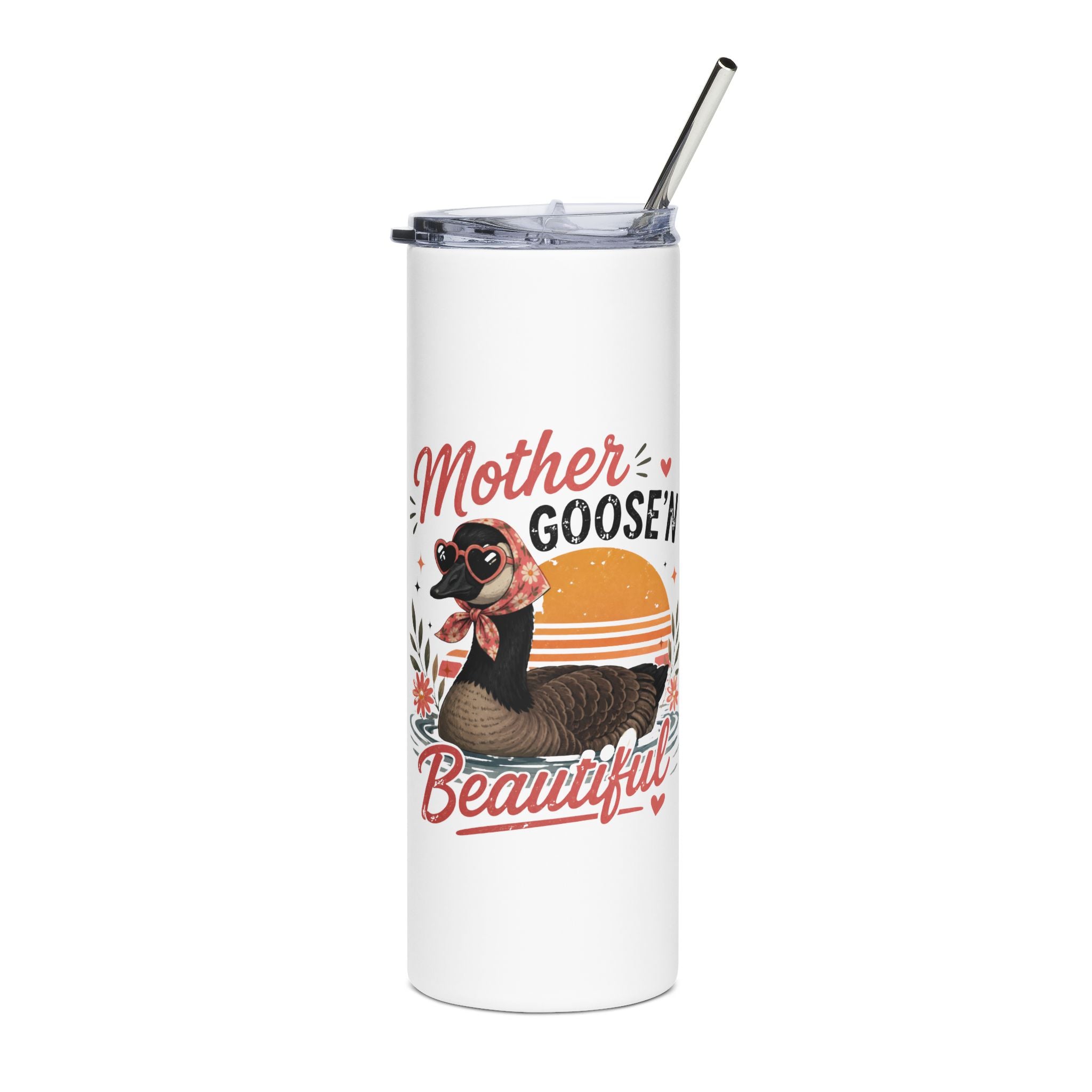 Mother Goose Beautiful 20oz Stainless Tumbler — Cute Goose Mom Travel Drinkware