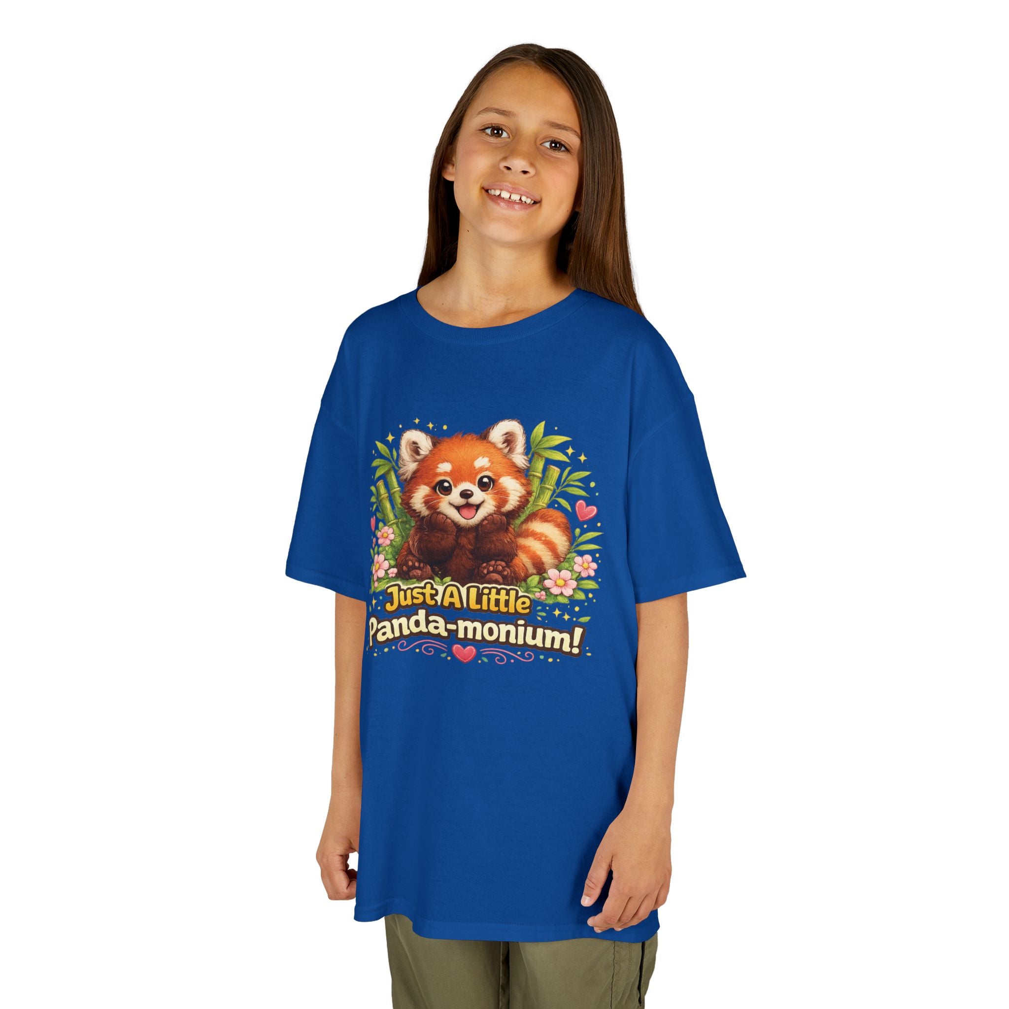 Red Panda Illustration Kids T-Shirt | "Just A Little Panda-monium"