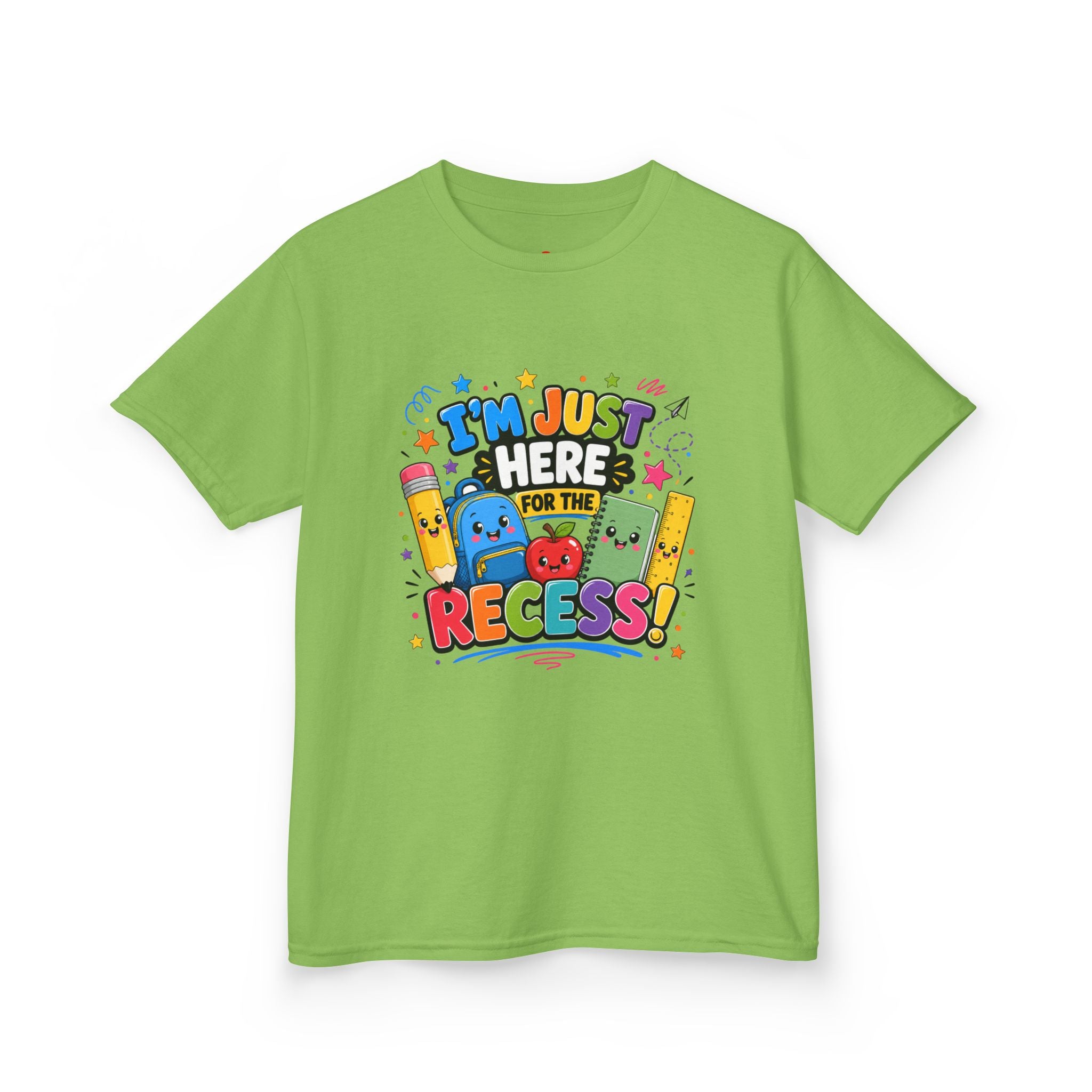 I'm Just Here for Recess Kids T-Shirt | Playful School Graphic Tee