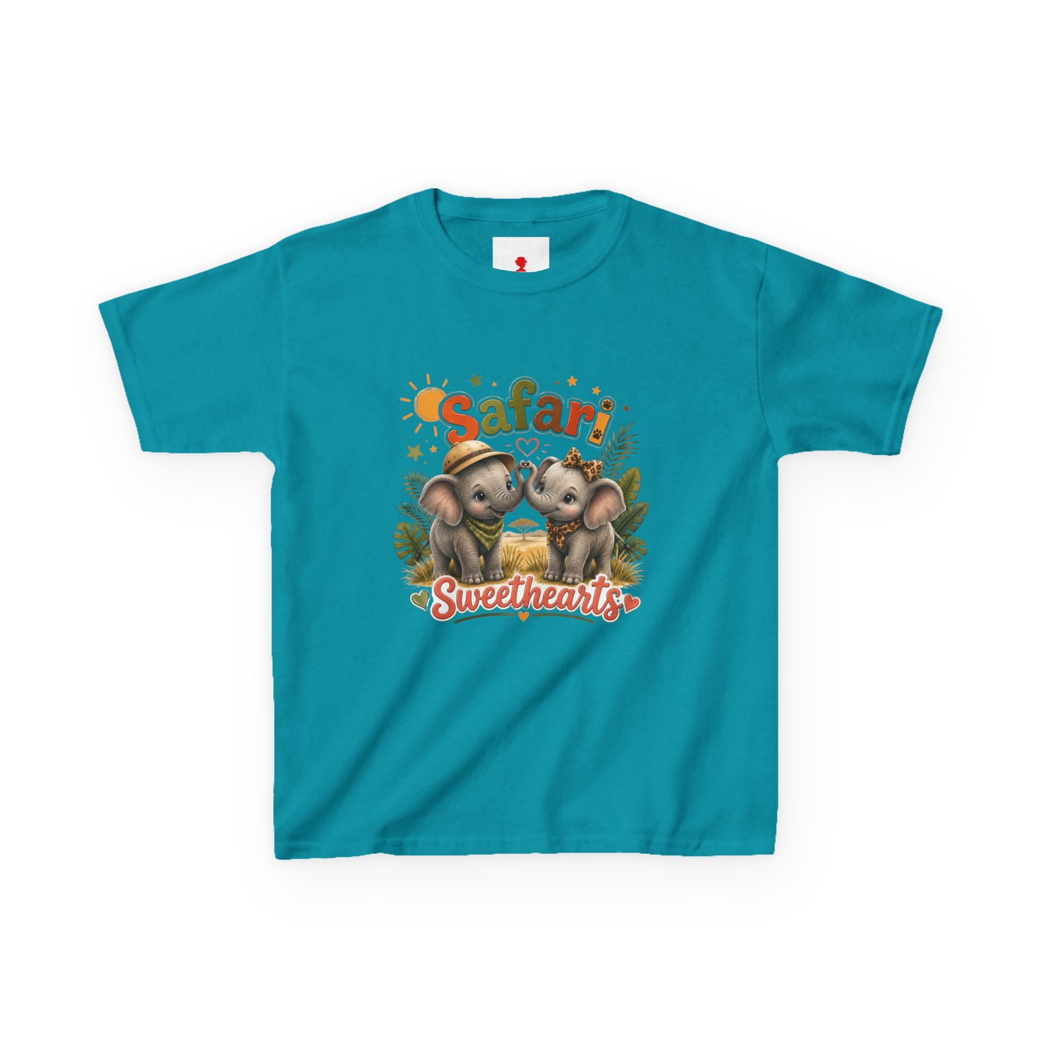 Kids Safari Sweethearts Tee — Cute Elephant Jungle Graphic T-Shirt