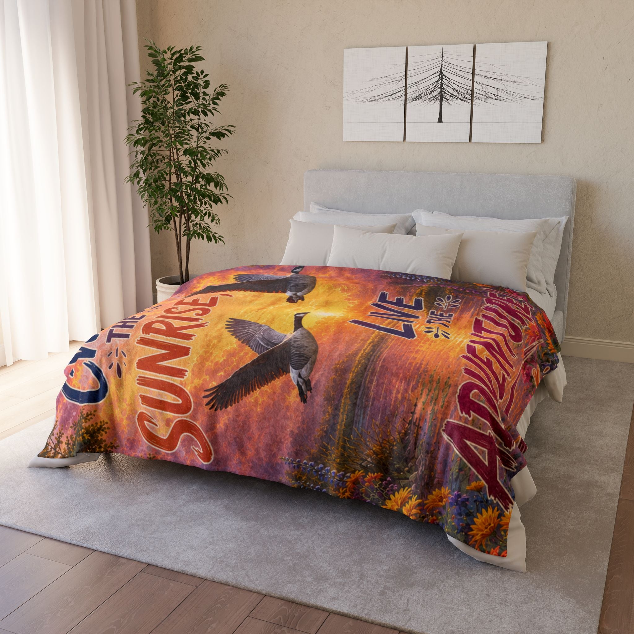 Chase the Sunrise — Adventure Fleece Blanket