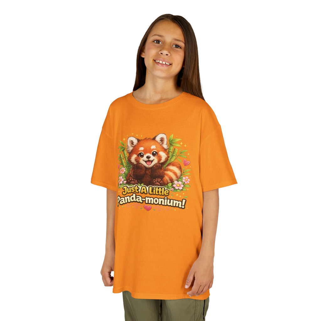 Red Panda Illustration Kids T-Shirt | "Just A Little Panda-monium"