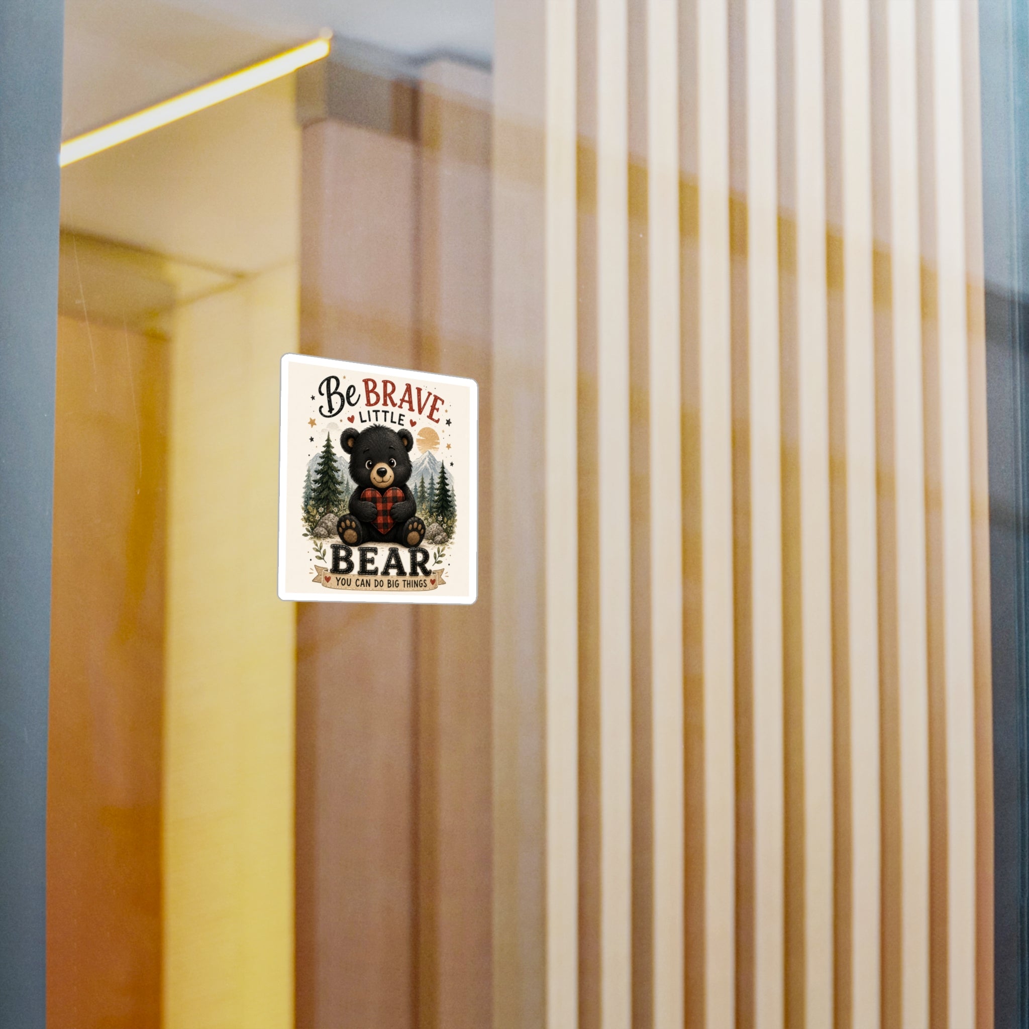 Be Brave Little Bear Kiss-Cut Vinyl Sticker