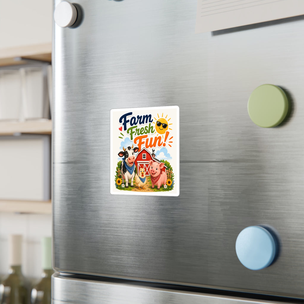 Farm Fresh Fun! Vinyl Sticker — Cute Barnyard Animal Decal