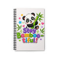Stay Bambootiful Spiral Notebook — Cute Panda Ruled Notebook for Kids & Gift