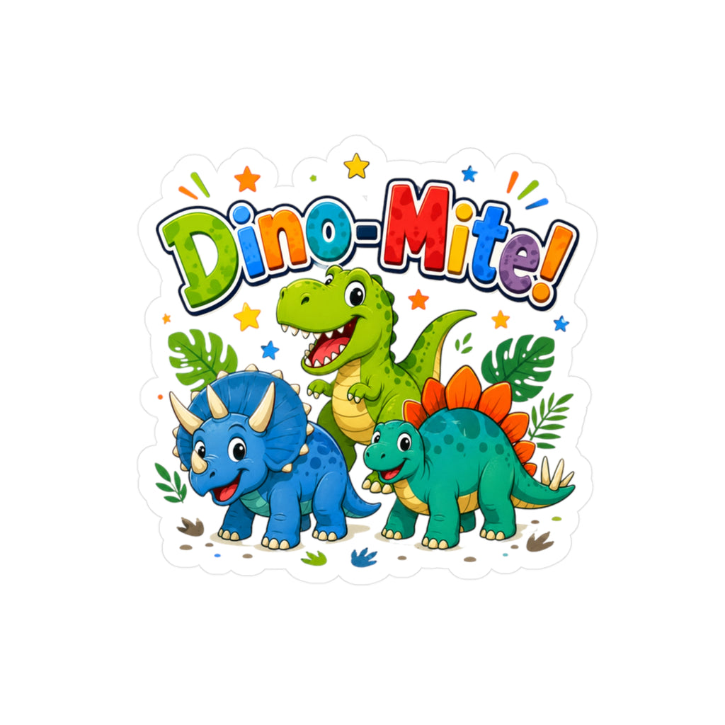 Dino-Mite! Kids' Dinosaur Kiss-Cut Vinyl Sticker