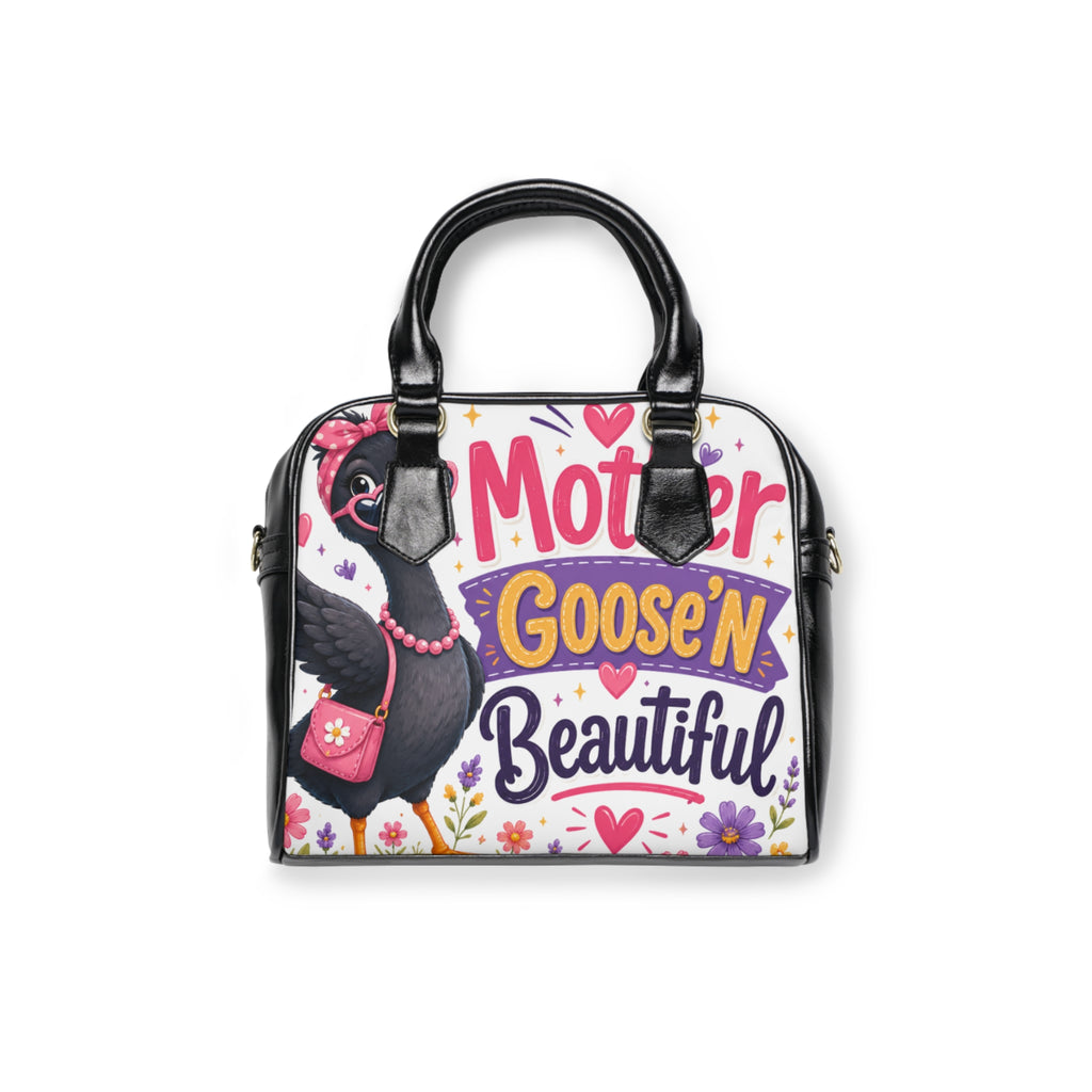 Shoulder Handbag — "Mother Goose'n Beautiful" Illustrated Tote for Moms