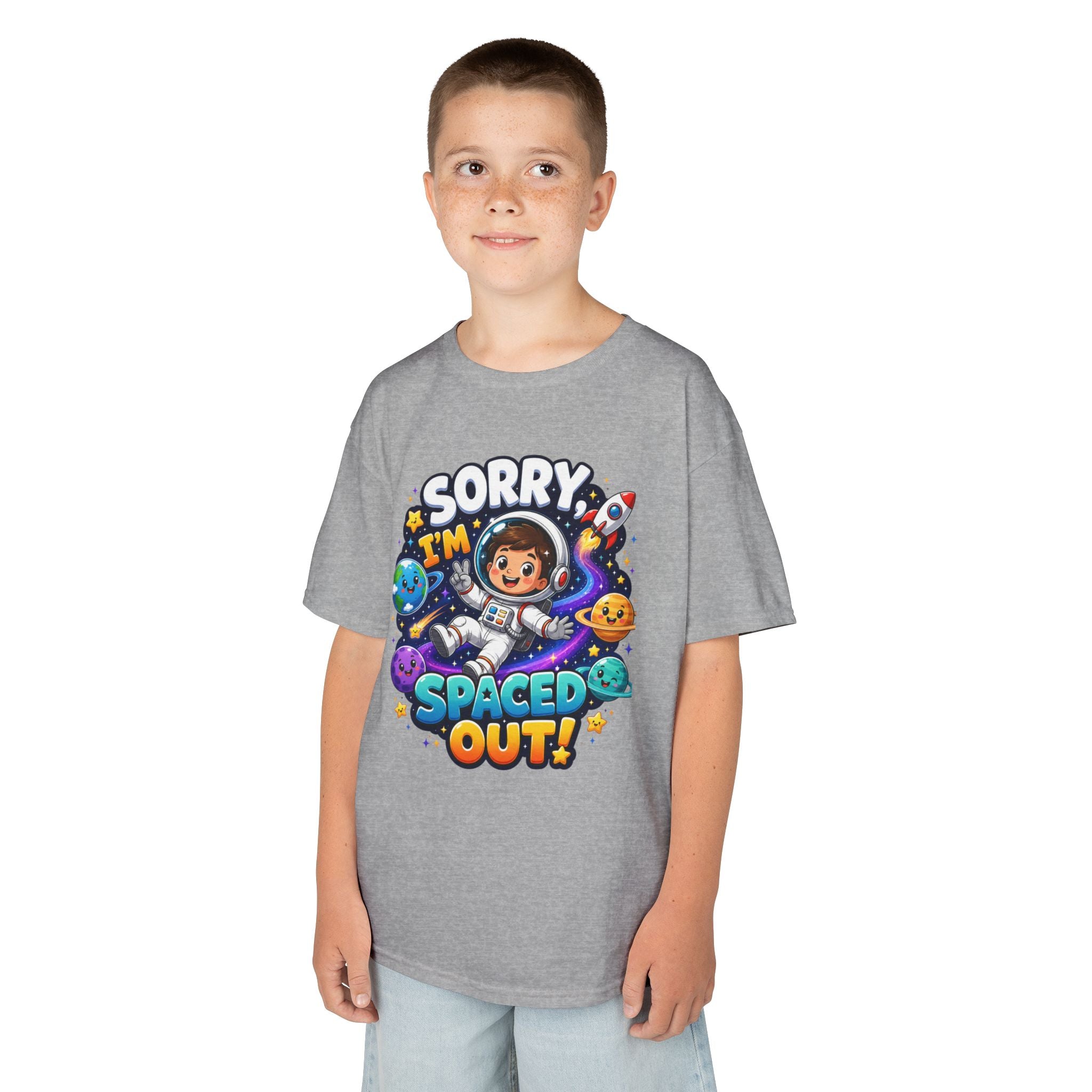 Spaced Out Kids T-Shirt — "Sorry I'm Spaced Out!" Cute Space Astronaut Tee
