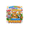 What Do You Call A Lazy Kangaroo? A Pouch Potato Sticker | Kiss-Cut Vinyl Decal