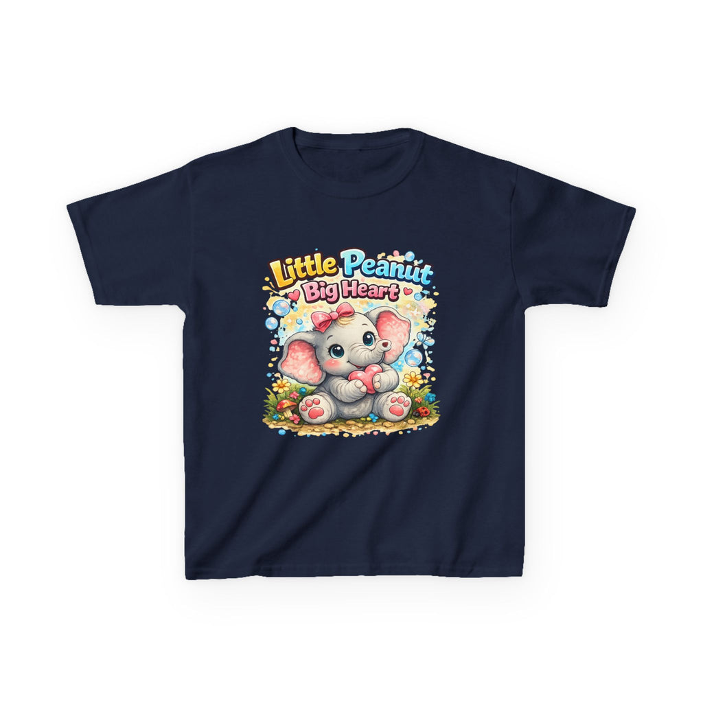 Kids Tee — "Little Peanut Big Heart" Cute Baby Elephant Shirt for Toddlers