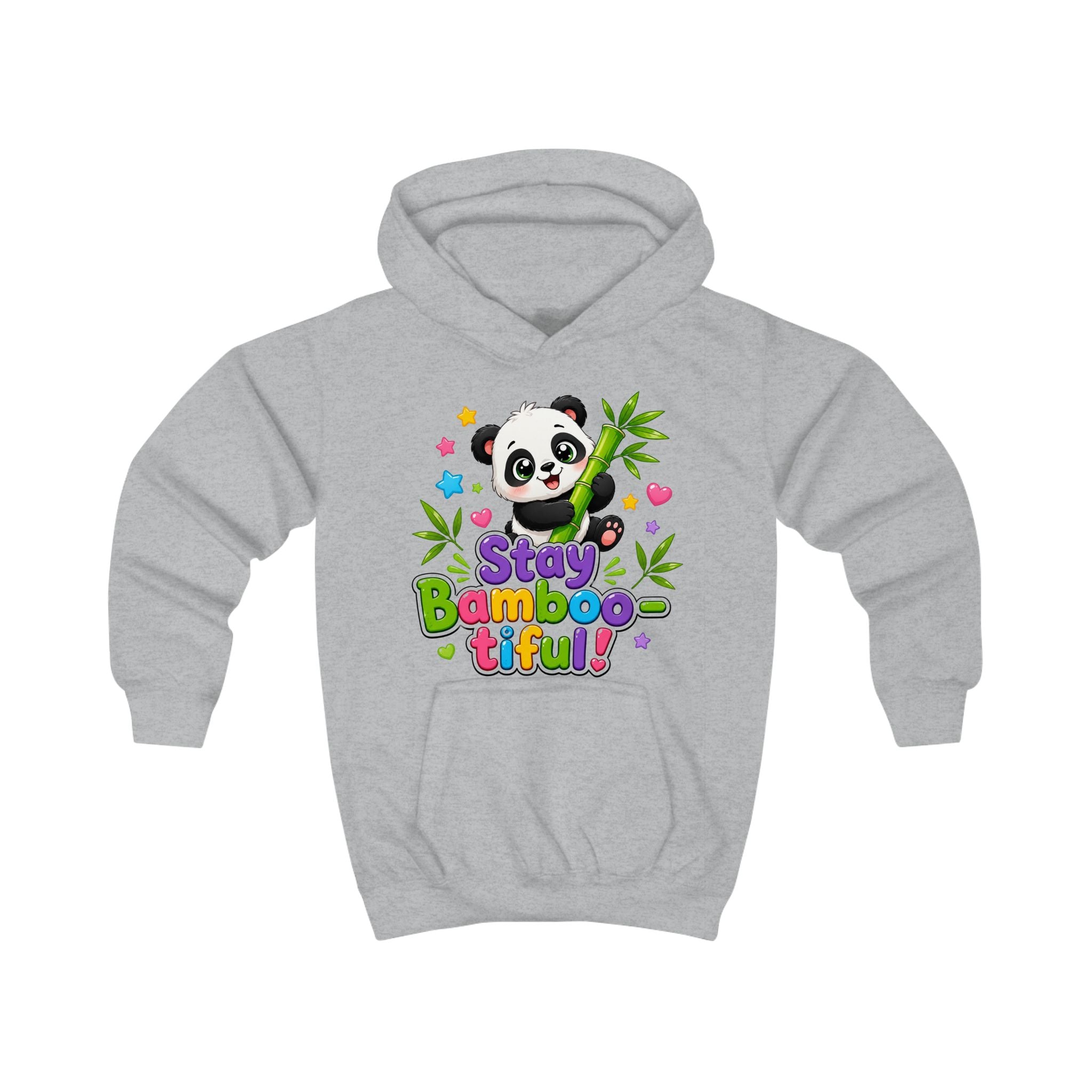 Kids Hoodie — "Stay Bambootiful" Cute Panda Bamboo Graphic