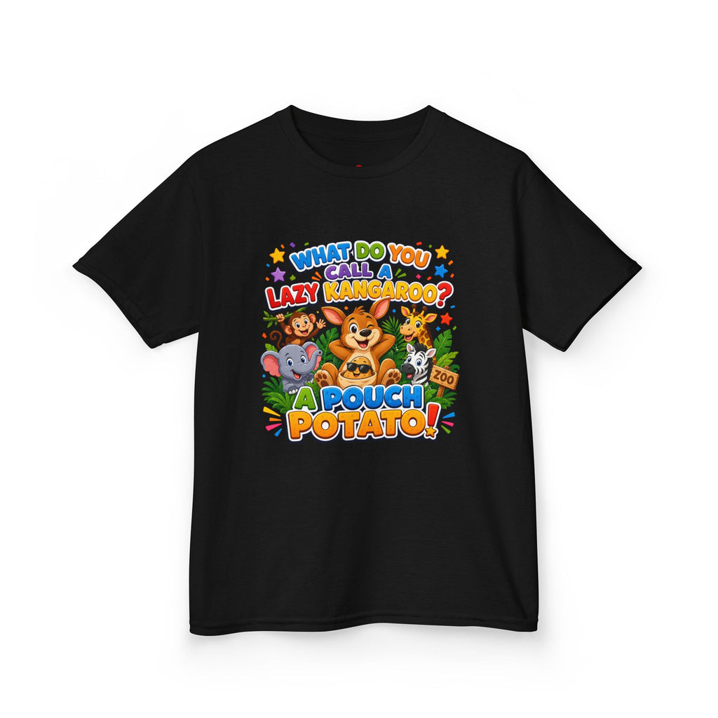 Lazy Kangaroo Pouch Potato Kids T-Shirt | Cute Animal Nursery Tee